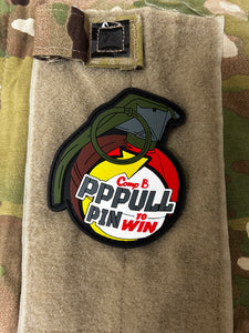 Pull pin to win PVC patch